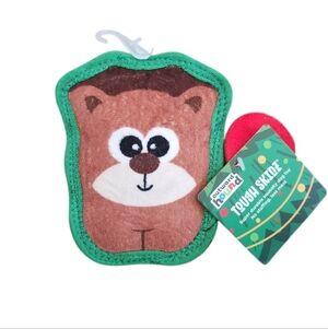 Outward Hound Tougj Skinz Brown Bear Dog Toy with Green Trim Nwt